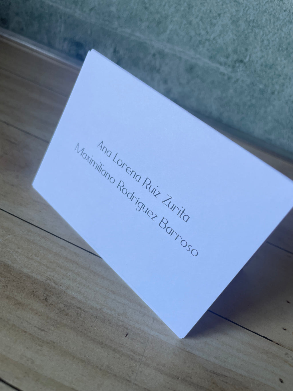 Tarjeta agradecimiento serigrafía