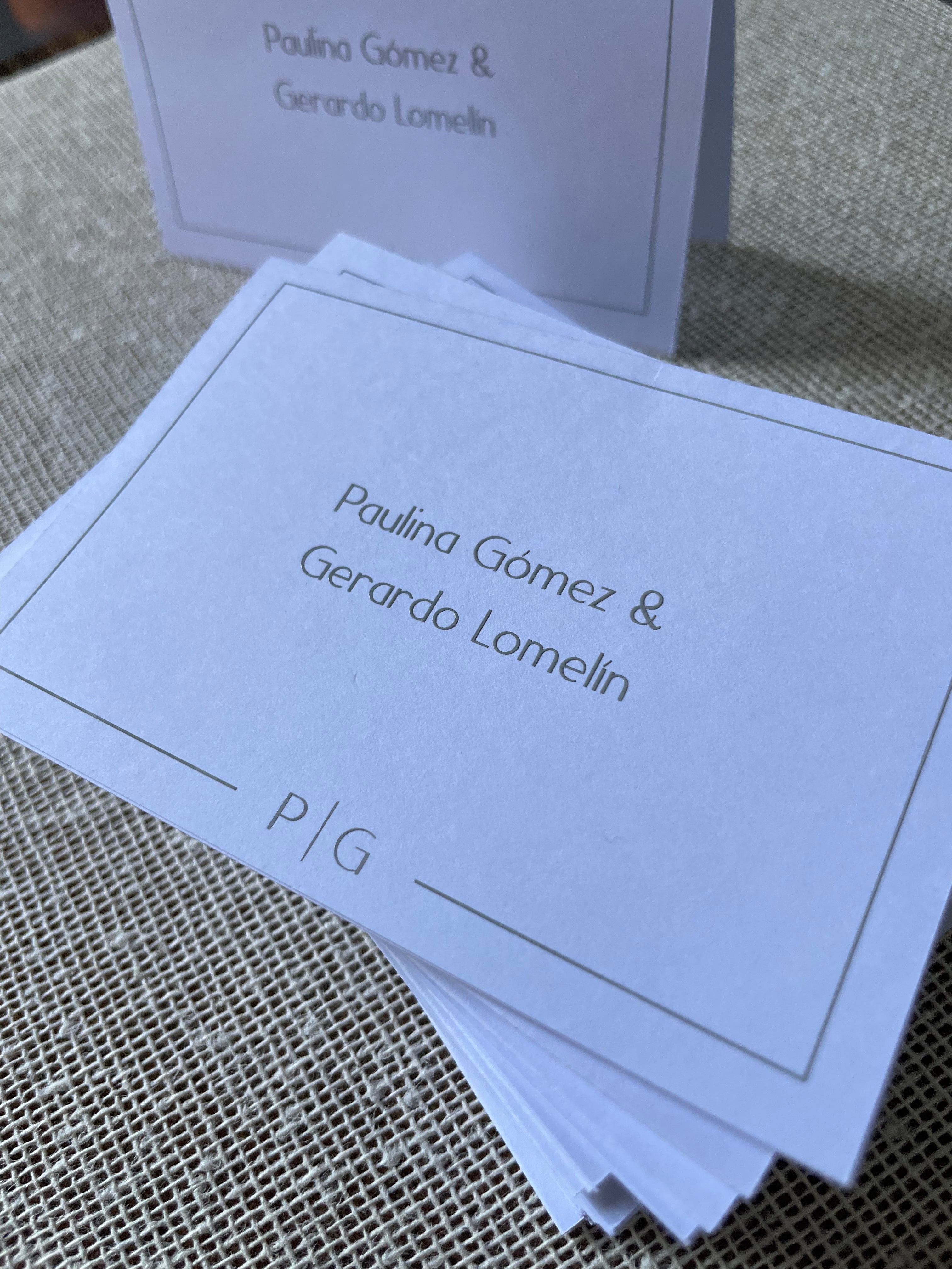 Tarjeta sencilla en serigrafía